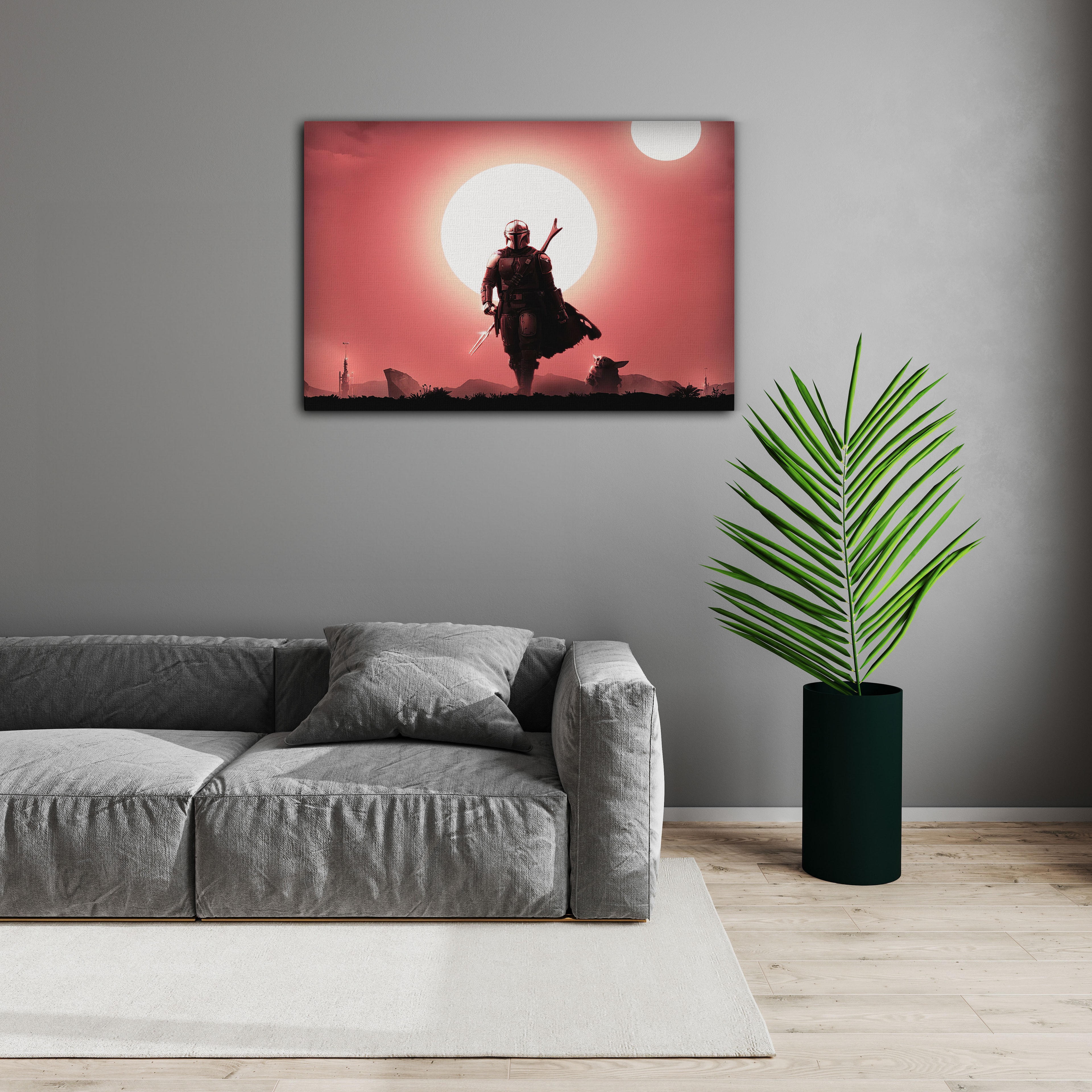 Mandalorian ve Grogu Kanvas Tablo